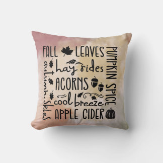Fall Vibes Throw Pillow