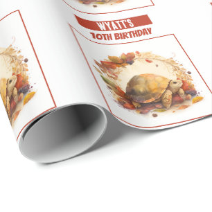 Fall vibes Tortoise - Birthday  Wrapping Paper