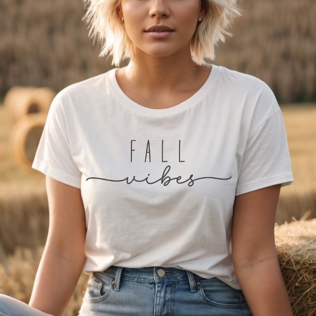 Fall Vibes Trendy Minimalist T-Shirt (Creator Uploaded)