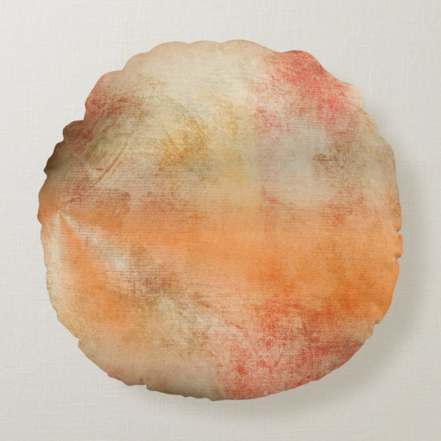 Fall vibrant background paper round cushion (Front)