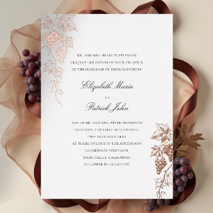 Fall Vineyard Winery Modern Classic Pearl Wedding