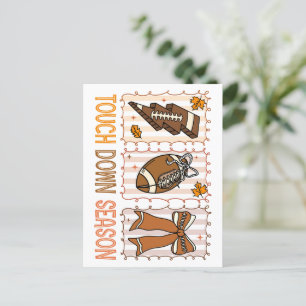 Fall Vintage Football Game Day Postcard