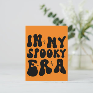 Fall Vintage In My Spooky Era Retro Halloween Holiday Postcard