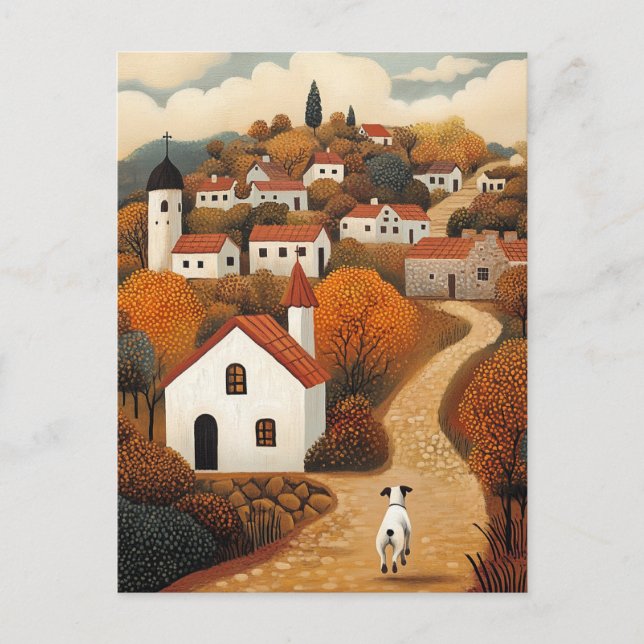 Fall Vintage Postcard (Front)