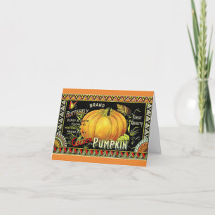 Fall Vintage Pumpkin Greeting Card