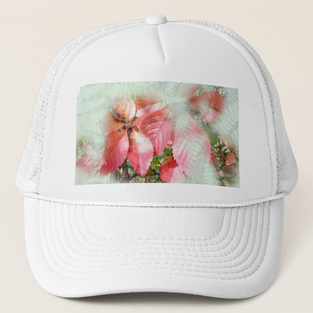 Fall Virginia Creeper Vine Trucker Hat (Front)