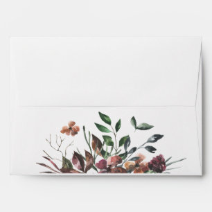 Fall Watercolor Floral Envelope
