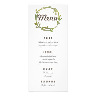 Fall Watercolor Green Leaves Wedding Rack Card