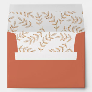 Fall Watercolor Leaf Envelope Liner
