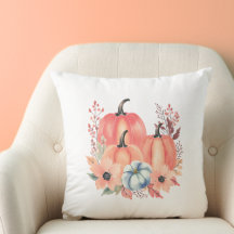 Fall Watercolor Pumpkin Boho 