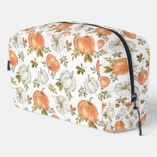 Fall Watercolor Pumpkin Pattern Dopp Kit