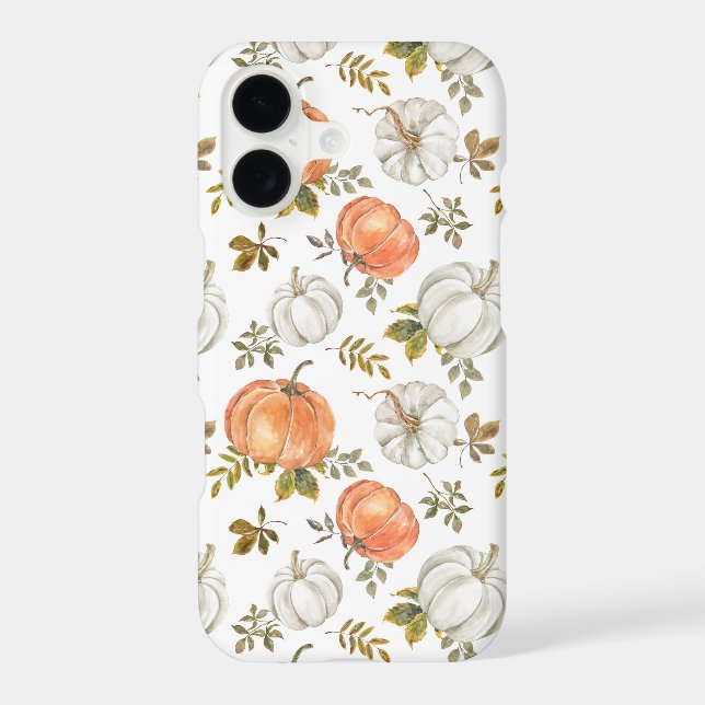 Fall Watercolor Pumpkin Pattern Samsung Galaxy S21 Case (Back)