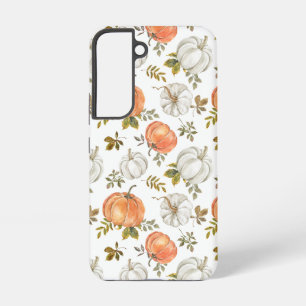 Fall Watercolor Pumpkin Pattern Samsung Galaxy Case