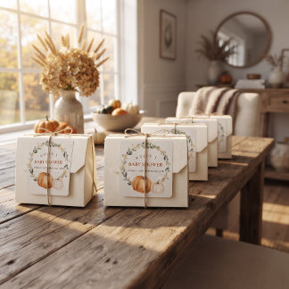 Fall Watercolor Pumpkin Square Sticker