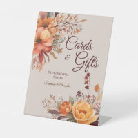 Fall Watercolor Rustic Floral Wedding Tabletop