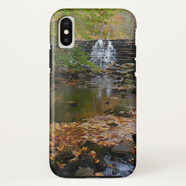 Fall Waterfall and Creek Pennsylvania Nature Case-Mate iPhone Case (Back)