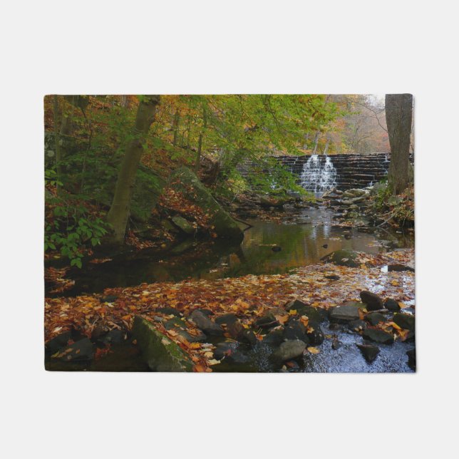 Fall Waterfall and Creek Pennsylvania Nature Doormat (Front)
