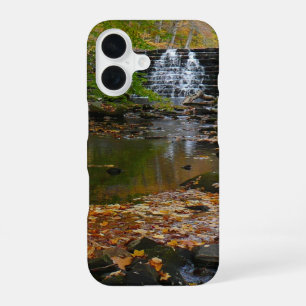 Fall Waterfall and Creek Pennsylvania Nature iPhone 16 Case