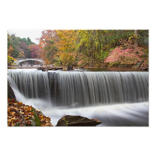 Fall Waterfall at Vanderbuilt Photo Print