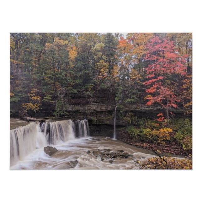 Fall Waterfall in Cleveland Photo Print (Front)