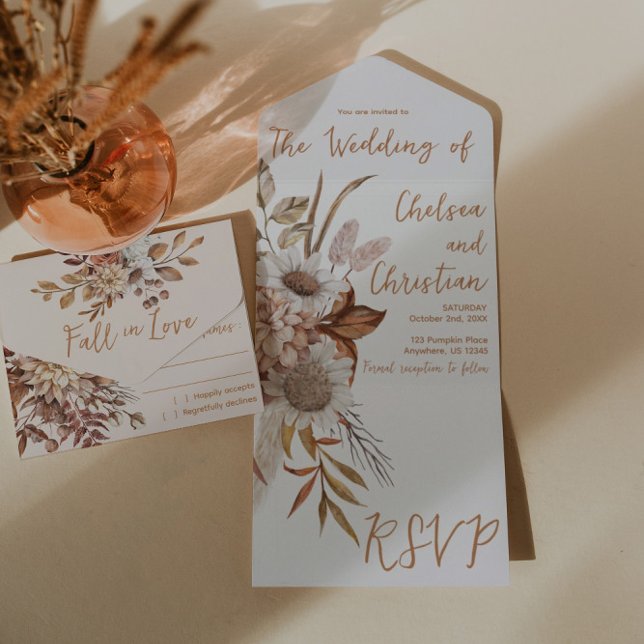 Fall Wedding All In One Invitation (Creator Uploaded)