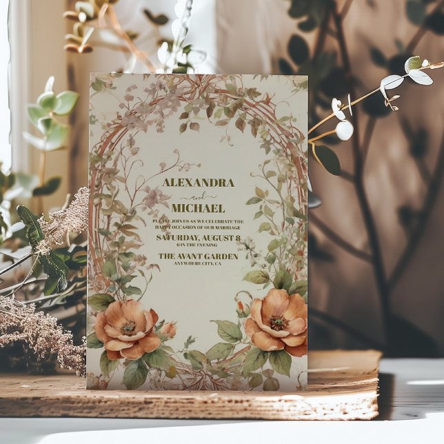 Fall Wedding Art Nouveau by Mucha Invitation (Creator Uploaded)