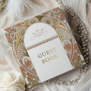 Fall Wedding Art Nouveau Guest Book