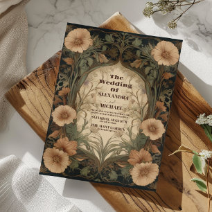 Fall Wedding Art Nouveau Invitation