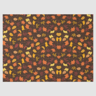 Fall Wedding Autumn Leaves Rich Brown Gold Orange Tissue Paper