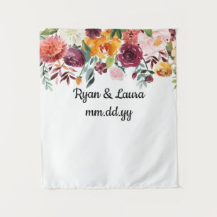 Fall Wedding Backdrop, Summer Photo Booth Prop Tapestry
