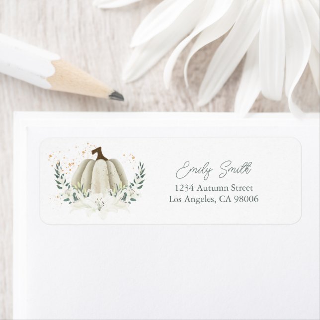 Fall Wedding Bridal Shower Return Address Labels (Insitu)