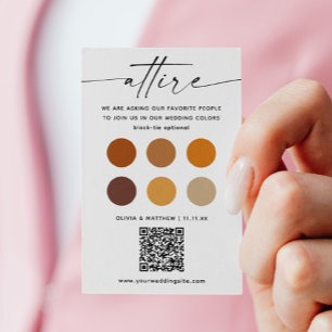 Fall Wedding Dress Code + QR Code Autumn Attire Enclosure Card