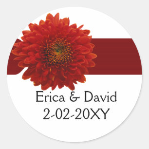fall wedding envelope seal