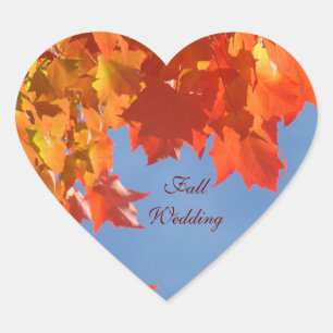 Fall Wedding envelope seals stickers Blue Sky