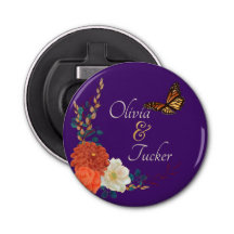 Fall Wedding Favour custom Button Bottle Opener