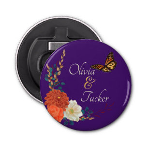 Fall Wedding Favour custom Button Bottle Opener