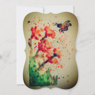 fall wedding flat card