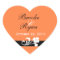 Fall Wedding Heart Sticker