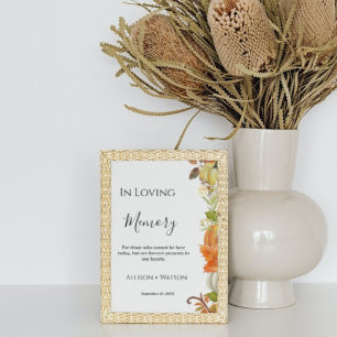 Fall Wedding in Loving memory sign wedding 