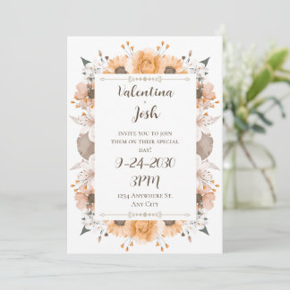 Fall Wedding Invitation
