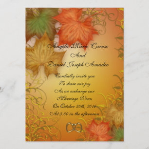 Fall wedding Invitation