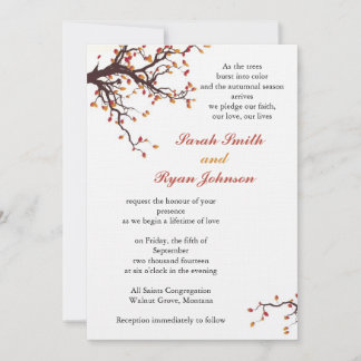 Fall Wedding Invitation