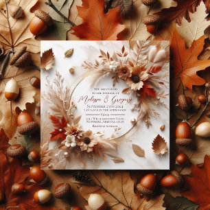 Fall Wedding Invitation Autumn Halloween Harvest