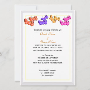 Fall wedding invitation from bride and groom