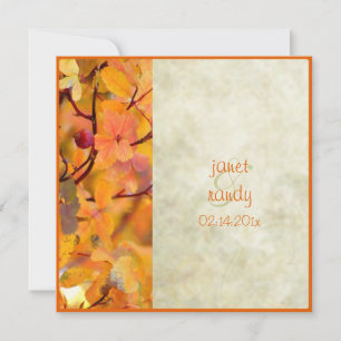 Fall wedding invitations