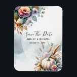 Fall Wedding  Magnet<br><div class="desc">Enjoy this beautiful Fall watercolor design! Nothing says Autumn like pumpkins and quail. Fall in love with all the possibilities of making your special occasion one to remember! 
From my design studio to yours - Thanks for your purchase!
April</div>