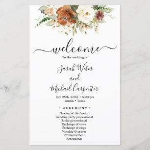 Fall Wedding program