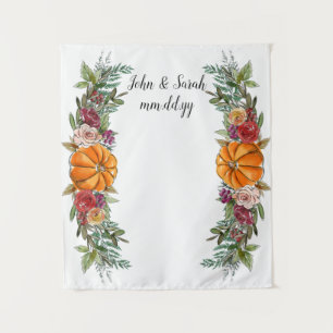 Fall Wedding Reception Backdrop Winter Photo Booth Tapestry