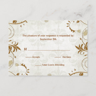 Fall Wedding Response Card