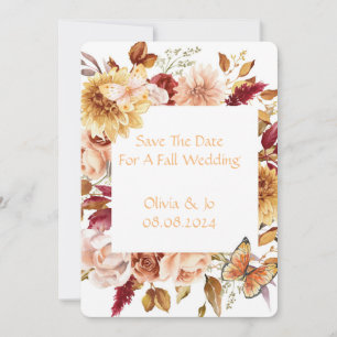 FALL WEDDING ROMANTICE SAVE THE DATE
